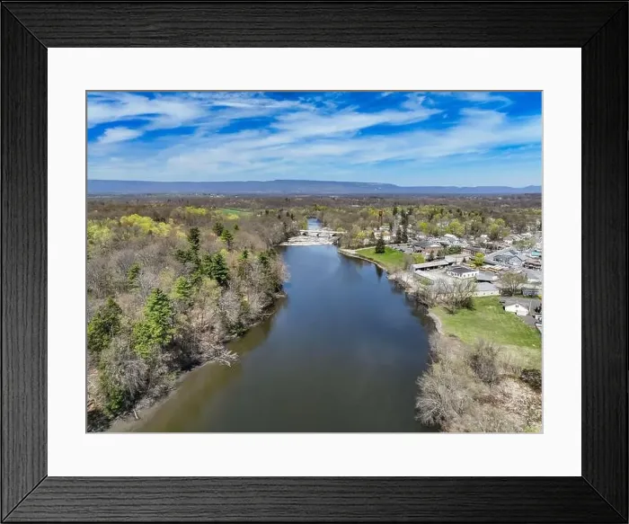 Framed Print : Spring afternoon aerial photo of the area surrounding the hamlet of Wallkill, Town of Shawangunk, NY, USA 04-14-2023 Framed Print : Spring afternoon aerial photo of the area surrounding the hamlet of Wallkill, Town of Shawangunk, NY, USA 04-14-2023