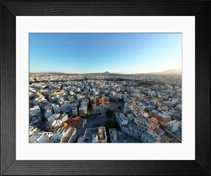 Framed Print : Aerial View of Heraklion City in Crete Island Greece Framed Print : Aerial View of Heraklion City in Crete Island Greece