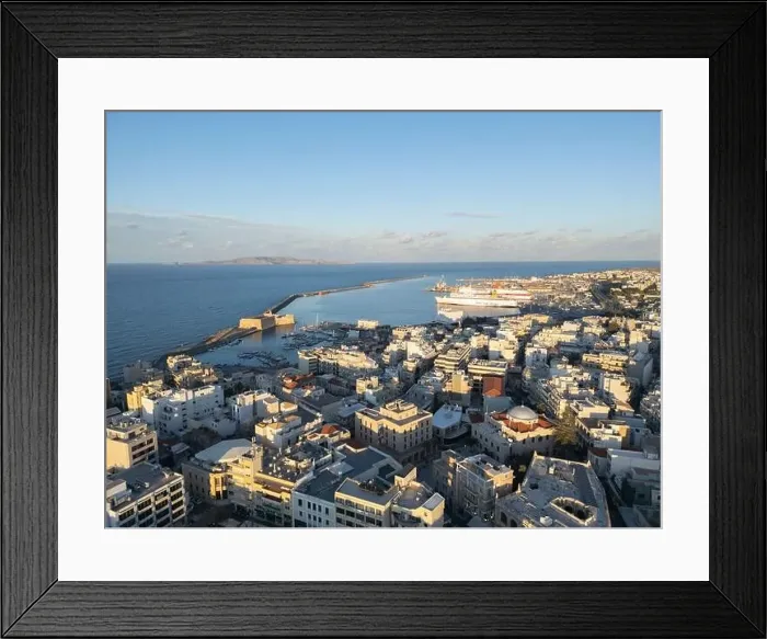 Framed Print : Heraklion City old Venetian Port in Crete island Framed Print : Heraklion City old Venetian Port in Crete island