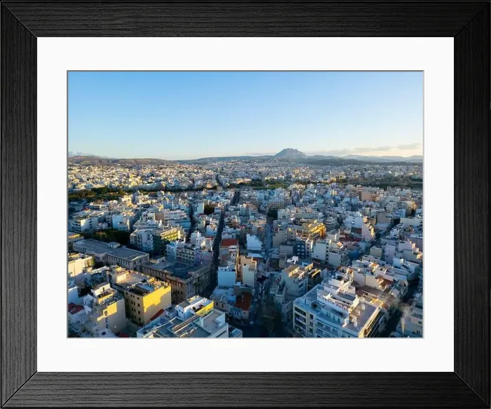 Framed Print : Aerial View of Heraklion City in Crete Island Greece Framed Print : Aerial View of Heraklion City in Crete Island Greece