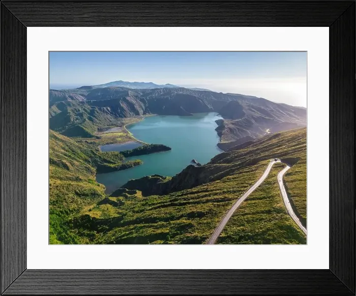 Framed Print : Lake fire or Lagoa do Fogo is a famous place in the São Miguel island in the Azores - Portugal