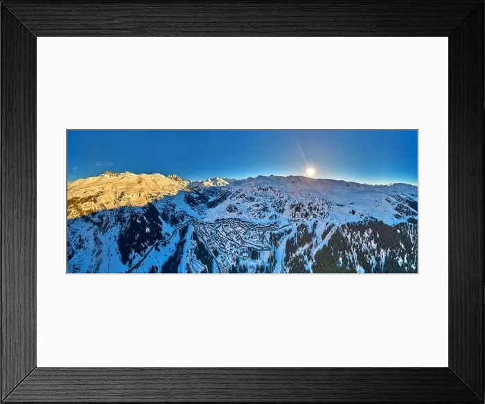 Framed Print : Breathtaking beautiful panoramic aerial view on Snow Alps - winter mountain peaks around French Alps mountains Framed Print : Breathtaking beautiful panoramic aerial view on Snow Alps - winter mountain peaks around French Alps mountains