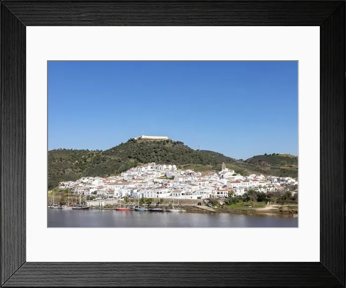 Framed Print : Panoramic view of Sanlucar de Guadiana village in Huelva Framed Print : Panoramic view of Sanlucar de Guadiana village in Huelva