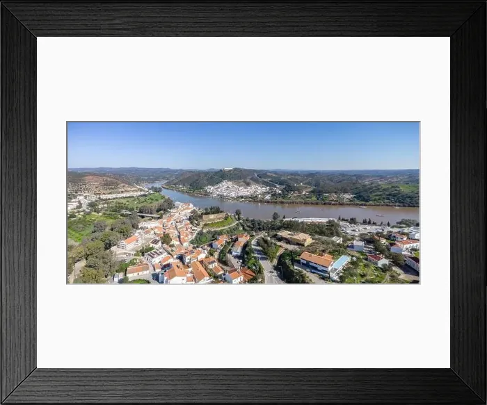Framed Print : Aerial view of the border village of Alcoutim in Algarve Framed Print : Aerial view of the border village of Alcoutim in Algarve