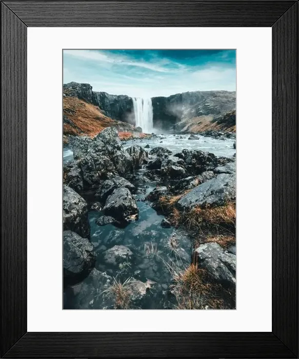 Framed Print : Gufufoss Waterfall in Iceland Framed Print : Gufufoss Waterfall in Iceland