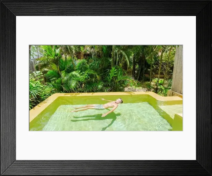 Framed Print : Modern house with a swimming pool, modern pool villa at the beach, luxury villa Framed Print : Modern house with a swimming pool, modern pool villa at the beach, luxury villa