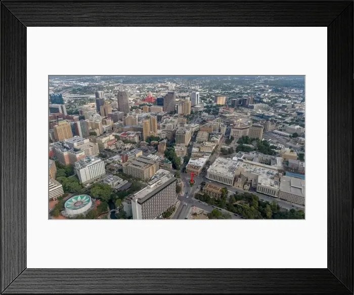 Framed Print : Aerial View Of The City Of San Antonio, Texas Framed Print : Aerial View Of The City Of San Antonio, Texas