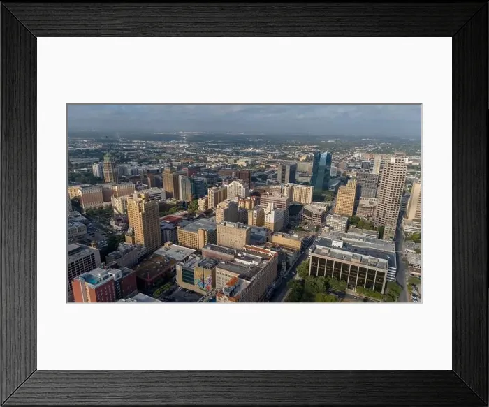 Framed Print : Aerial View Of The City Of San Antonio, Texas Framed Print : Aerial View Of The City Of San Antonio, Texas