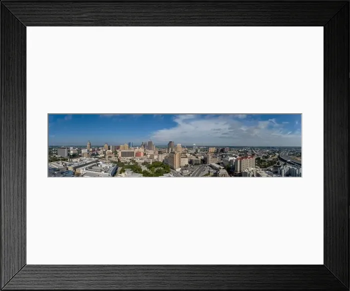 Framed Print : Aerial View Of The City Of San Antonio, Texas