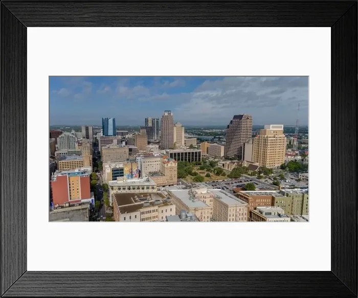 Framed Print : Aerial View Of The City Of San Antonio, Texas Framed Print : Aerial View Of The City Of San Antonio, Texas
