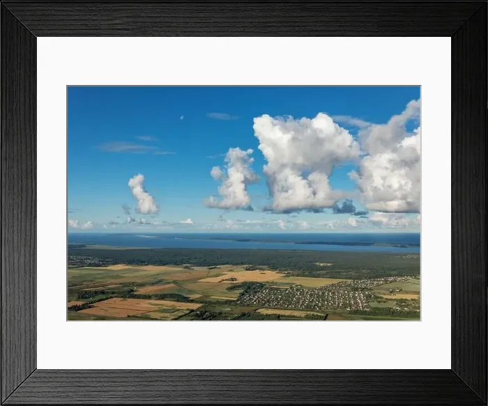 Framed Print : The landscape of Lithuania while flying in a hot air balloon near the Curonian Spit Framed Print : The landscape of Lithuania while flying in a hot air balloon near the Curonian Spit
