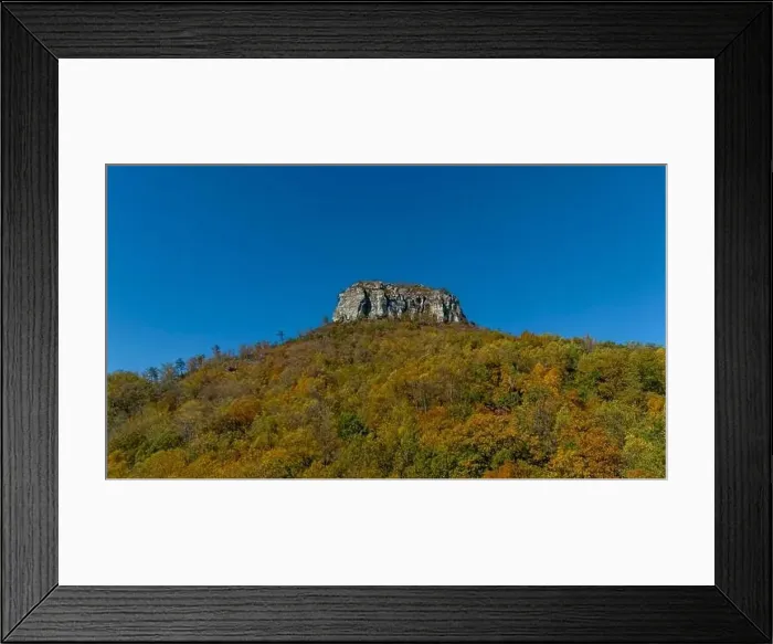 Framed Print : Aerial View Pilot Mountain In The U.S. State Of North Carolina Framed Print : Aerial View Pilot Mountain In The U.S. State Of North Carolina