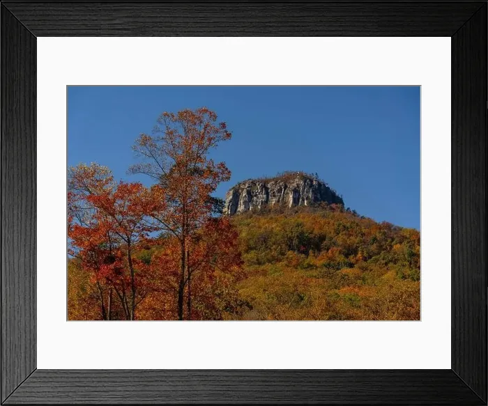 Framed Print : Aerial View Pilot Mountain In The U.S. State Of North Carolina Framed Print : Aerial View Pilot Mountain In The U.S. State Of North Carolina