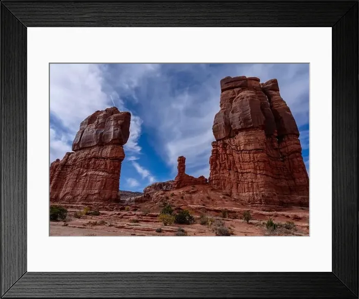 Framed Print : Aerial View Of Rock Formations In The American Southwest Framed Print : Aerial View Of Rock Formations In The American Southwest