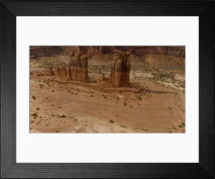 Framed Print : Aerial View Of Rock Formations In The American Southwest Framed Print : Aerial View Of Rock Formations In The American Southwest