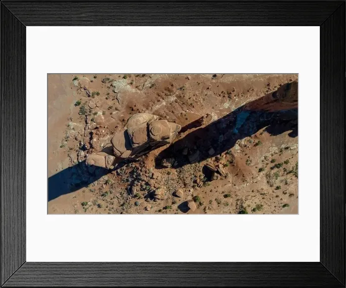 Framed Print : Aerial View Of Rock Formations In The American Southwest Framed Print : Aerial View Of Rock Formations In The American Southwest