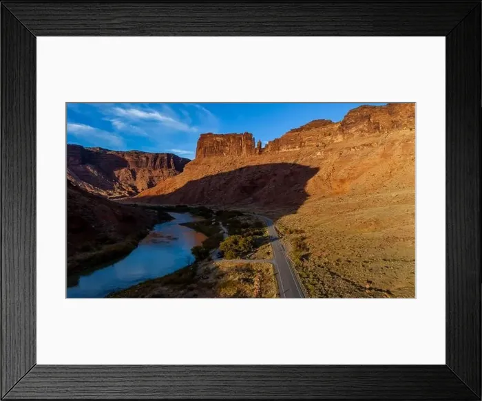 Framed Print : Aerial View Of Rock Formations In The American Southwest Framed Print : Aerial View Of Rock Formations In The American Southwest