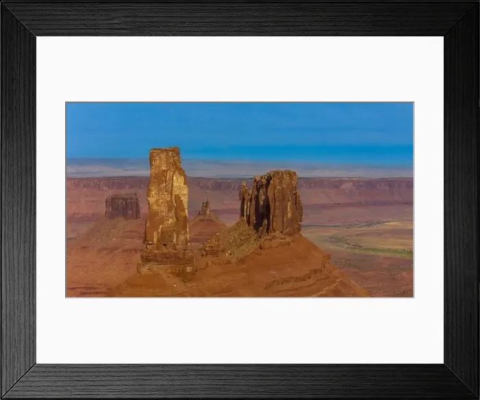 Framed Print : Aerial View Of Rock Formations In The American Southwest Framed Print : Aerial View Of Rock Formations In The American Southwest