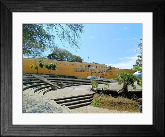 Framed Print : March 15 2023 - San Jose, Costa Rica in Central America: View of the outside of Plaza de la Democracia Framed Print : March 15 2023 - San Jose, Costa Rica in Central America: View of the outside of Plaza de la Democracia