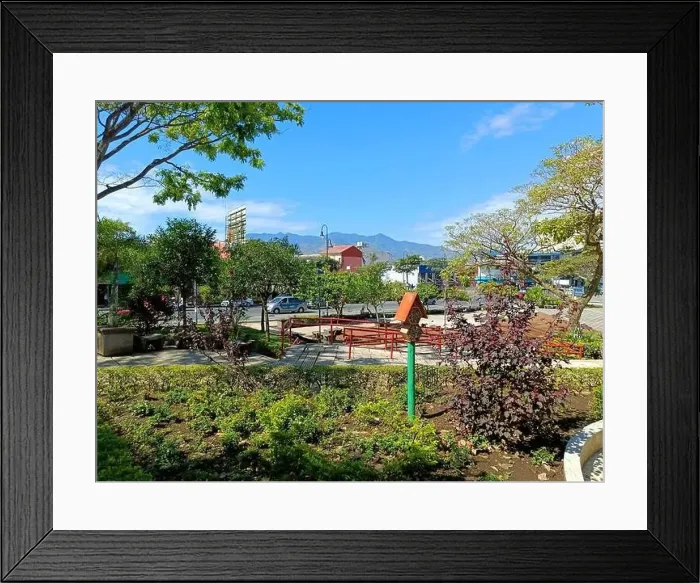Framed Print : March 15 2023 - San Jose, Costa Rica in Central America: View of the outside of Plaza de la Democracia Framed Print : March 15 2023 - San Jose, Costa Rica in Central America: View of the outside of Plaza de la Democracia