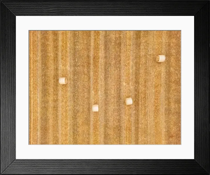 Framed Print : Aerial view of four hay bales on a dry stubble field with cracks in the ground, Hesse, Germany Framed Print : Aerial view of four hay bales on a dry stubble field with cracks in the ground, Hesse, Germany