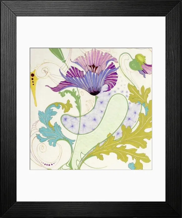 Framed Print : Digital floral watercolor design on a textured background Framed Print : Digital floral watercolor design on a textured background