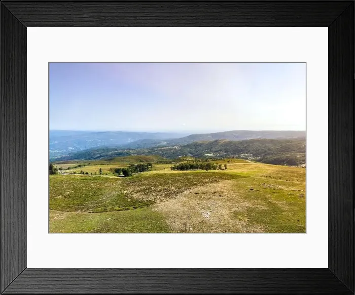 Framed Print : Aerial view near weather radar in Serra da Freita, Arouca Geopark, Portugal. Mountain view Framed Print : Aerial view near weather radar in Serra da Freita, Arouca Geopark, Portugal. Mountain view