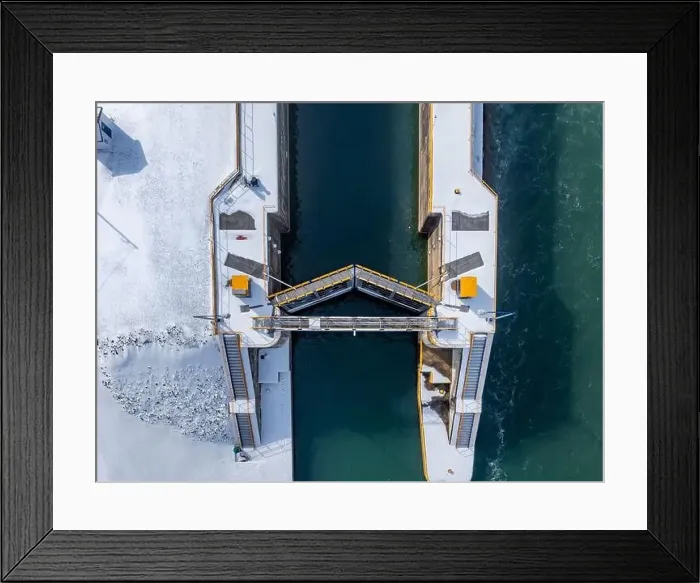 Framed Print : Winter aerial Image of the Erie Canal Locks found in Seneca Falls, NY, between Seneca Lake and Cayuga Lake Framed Print : Winter aerial Image of the Erie Canal Locks found in Seneca Falls, NY, between Seneca Lake and Cayuga Lake