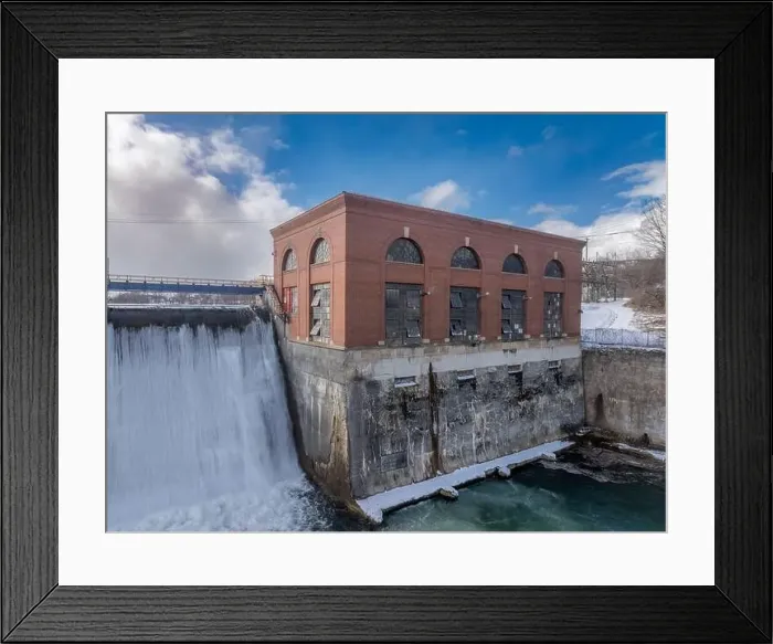 Framed Print : Winter aerial Image of the Erie Canal Locks found in Seneca Falls, NY, between Seneca Lake and Cayuga Lake Framed Print : Winter aerial Image of the Erie Canal Locks found in Seneca Falls, NY, between Seneca Lake and Cayuga Lake