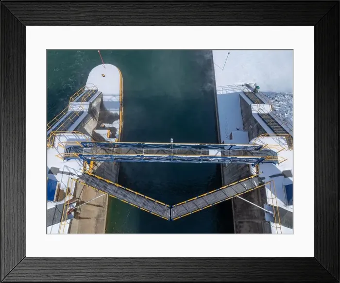 Framed Print : Winter aerial Image of the Erie Canal Locks found in Seneca Falls, NY, between Seneca Lake and Cayuga Lake Framed Print : Winter aerial Image of the Erie Canal Locks found in Seneca Falls, NY, between Seneca Lake and Cayuga Lake