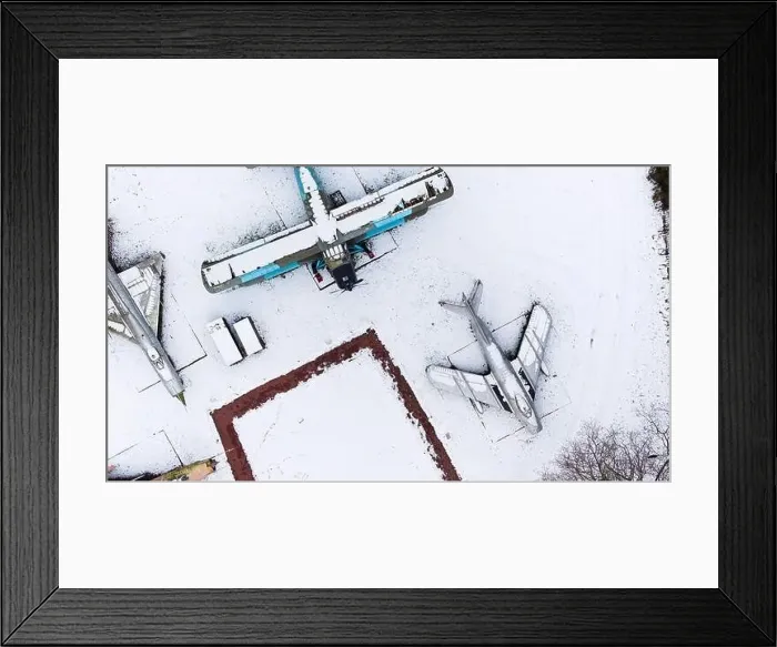 Framed Print : Aerial view of snow-clad tanks Framed Print : Aerial view of snow-clad tanks