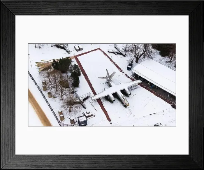 Framed Print : Aerial view of snow-clad tanks Framed Print : Aerial view of snow-clad tanks