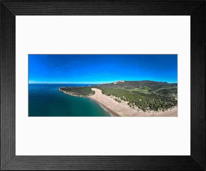 Framed Print : Panoramic view of Bolonia beach in the municipality of Tarifa, Andalusia Framed Print : Panoramic view of Bolonia beach in the municipality of Tarifa, Andalusia