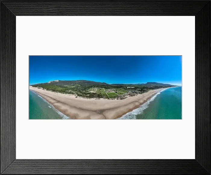 Framed Print : Panoramic view of Bolonia beach in the municipality of Tarifa, Andalusia Framed Print : Panoramic view of Bolonia beach in the municipality of Tarifa, Andalusia