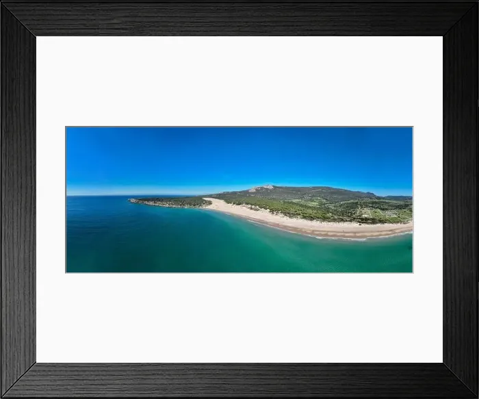 Framed Print : Panoramic view of Bolonia beach in the municipality of Tarifa, Andalusia Framed Print : Panoramic view of Bolonia beach in the municipality of Tarifa, Andalusia