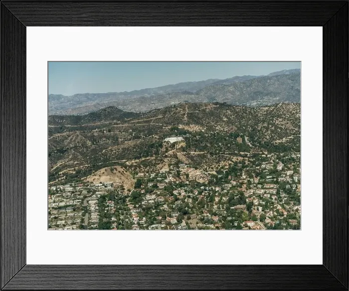Framed Print : aerial view of hills in Los Angeles California. High quality photo Framed Print : aerial view of hills in Los Angeles California. High quality photo