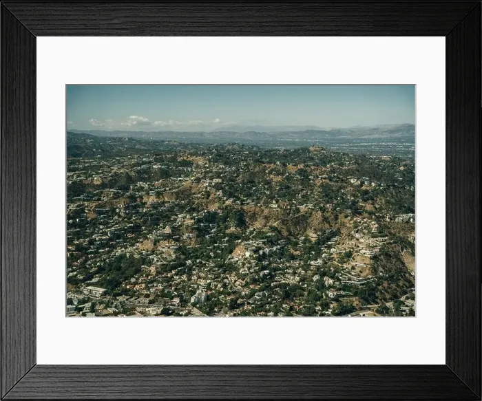 Framed Print : aerial view of hills in Los Angeles California. High quality photo Framed Print : aerial view of hills in Los Angeles California. High quality photo