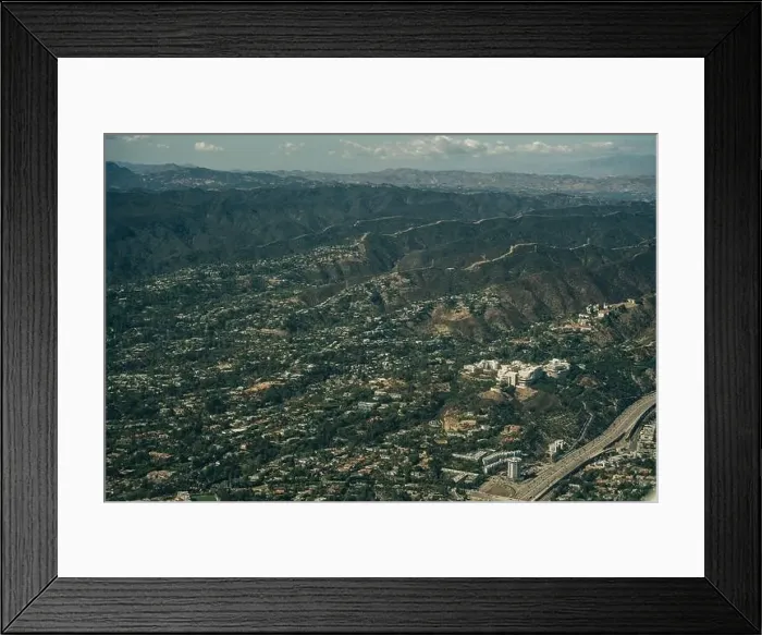 Framed Print : aerial view of hills in Los Angeles California. High quality photo Framed Print : aerial view of hills in Los Angeles California. High quality photo