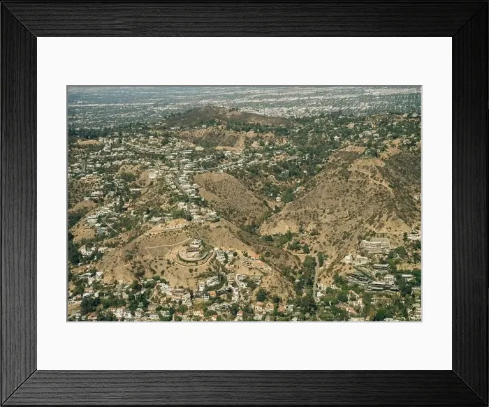 Framed Print : aerial view of hills in Los Angeles California. High quality photo Framed Print : aerial view of hills in Los Angeles California. High quality photo