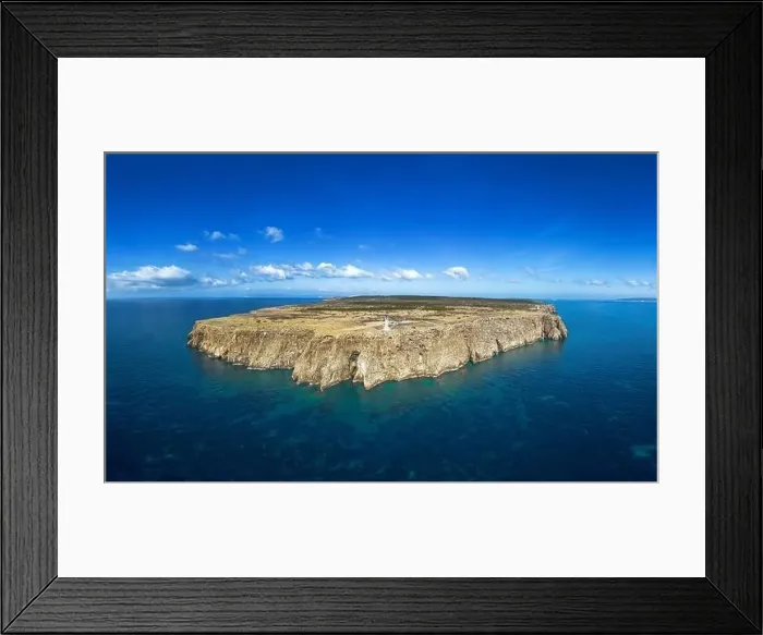 Framed Print : aerial landscape view of Cap de Barbaria and the landmark lighthouse on Formentera Island Framed Print : aerial landscape view of Cap de Barbaria and the landmark lighthouse on Formentera Island