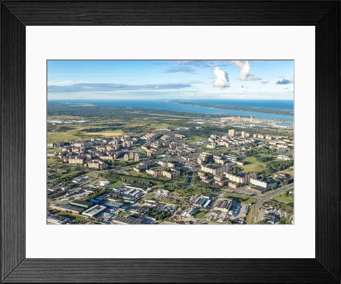 Framed Print : Klaipeda photographed from a hot air balloon Framed Print : Klaipeda photographed from a hot air balloon