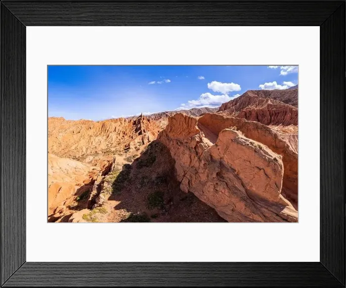 Framed Print : Aerial top view to beautiful landscape of Skazka canyon Framed Print : Aerial top view to beautiful landscape of Skazka canyon