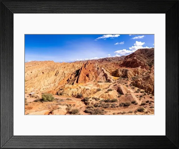 Framed Print : Aerial top view to beautiful landscape of Skazka canyon