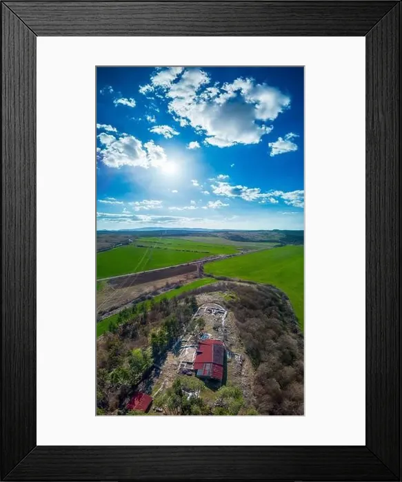 Framed Print : Drone view at Thracian royal house - the Tatar masha Framed Print : Drone view at Thracian royal house - the Tatar masha