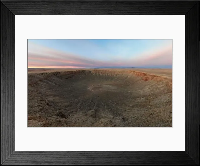 Framed Print : Sunrise at Meteor Crater Arizona by Drone Framed Print : Sunrise at Meteor Crater Arizona by Drone