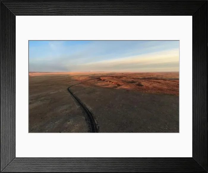 Framed Print : Sunrise at Meteor Crater Arizona by Drone Framed Print : Sunrise at Meteor Crater Arizona by Drone