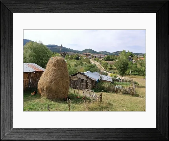 Framed Print : View over the village Voskopoja near Korca, Albania Framed Print : View over the village Voskopoja near Korca, Albania