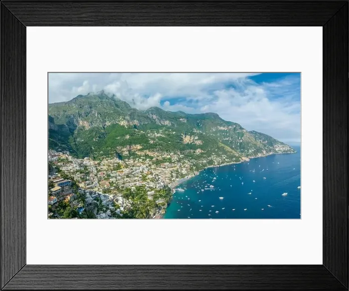 Framed Print : Positano iconic cliffside village cascades to the Amalfi Coast azure waters Framed Print : Positano iconic cliffside village cascades to the Amalfi Coast azure waters