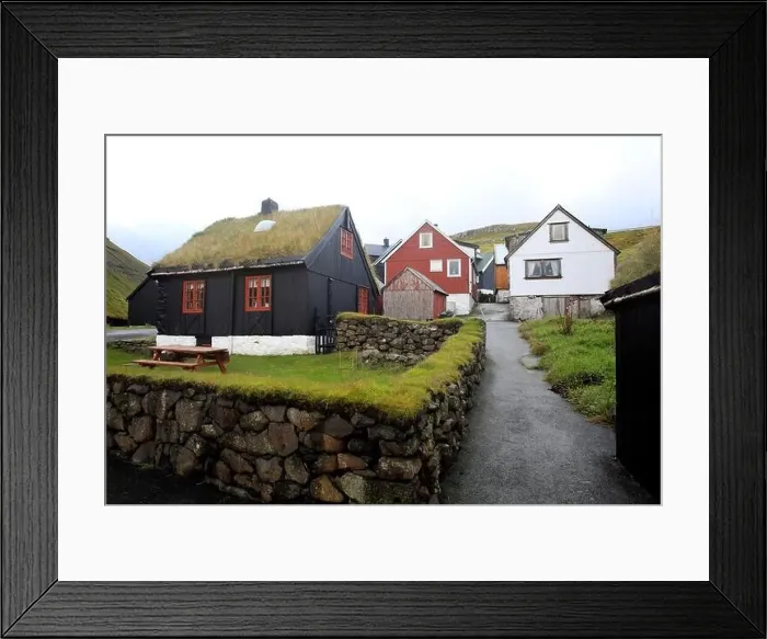Framed Print : The beautiful landscape of Elduvik in the Faroe islands Framed Print : The beautiful landscape of Elduvik in the Faroe islands