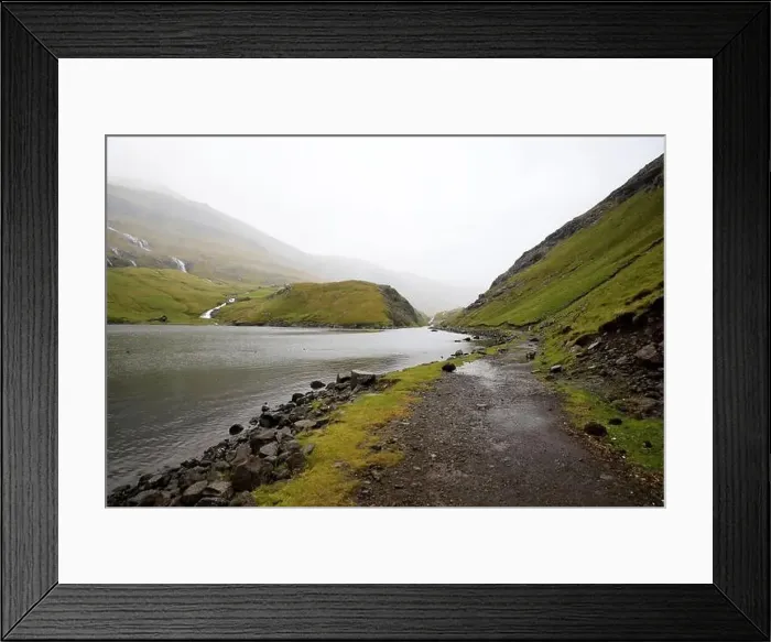 Framed Print : Landscape scenery at Saksun, Faroe islands Framed Print : Landscape scenery at Saksun, Faroe islands